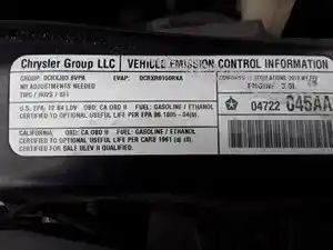 Used 2013 DODGE 3.6L VVT Engine Assy (Stock #1A1E52692)) Part Image