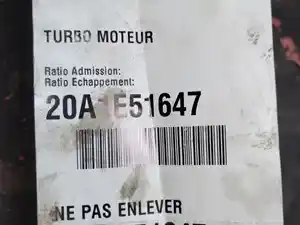 Used CUMMINS 8.3 Turbo (Stock #20A1E51647)) Part Image