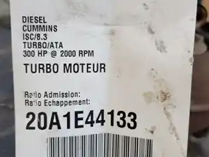 Used CUMMINS ISC/8.3 Turbo (Stock #20A1E44133)) Part Image