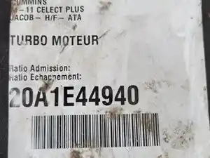 Used CUMMINS M-11 CELECT PLUS Turbo (Stock #20A1E44940)) Part Image