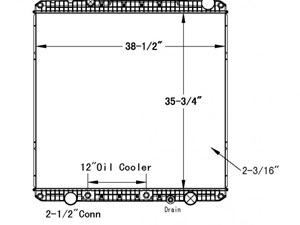 Aftermarket Freightliner Radiator (Stock #ATC1262)) Part Image