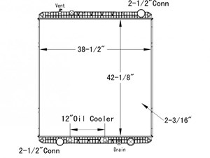 Aftermarket Freightliner Radiator (Stock #ATC1267)) Part Image