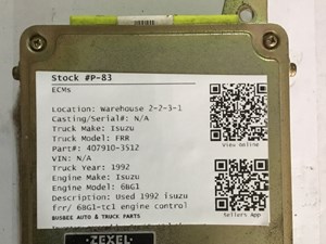 Used 1992 Isuzu 6BG1 ECM (Stock #P-83)) Part Image