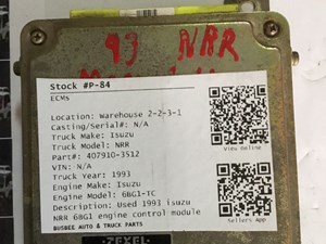 Used 1993 Isuzu 6BG1-TC ECM (Stock #P-84)) Part Image