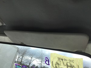 Used 1994 Isuzu W3500/W4500/NPR/NPR-HD Sun Visor (Stock #P-1075)) Part Image