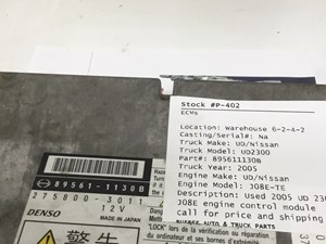 Used 2005 UD/Nissan J08E-TE ECM (Stock #P-402)) Part Image