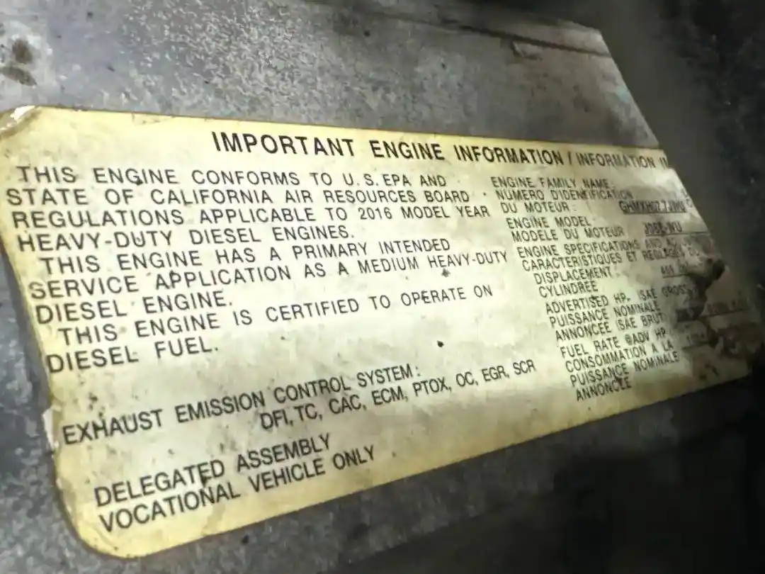Used 2017 Hino J08E-WU Engine Assy