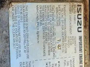 Used 2008 ISUZU 6HK1 Engine Assy Image
