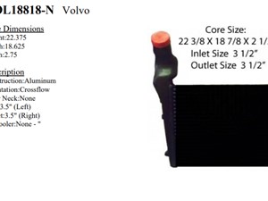 Reconditioned 1999-2002 Volvo Expeditor WX Charge Air Cooler (Stock #801-11931)) Part Image