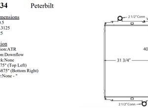 NTO 2008-2016 Peterbilt 320 Radiator (Stock #800-28424)) Part Image
