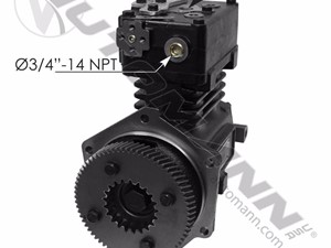New Aftermarket Bendix TF750 Air Compressor (Stock #554-10382)) Part Image