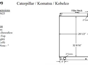 New Caterpillar Radiator (Stock #800-26672)) Part Image