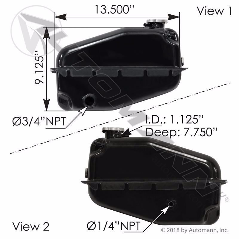 Freightliner FL112 (Stock 61910607) Coolant Reservoir TPI