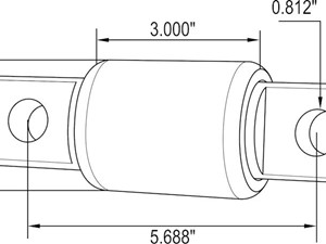 New Aftermarket Freightliner Spring, Front Leaf Hanger (Stock #632-14574)) Part Image