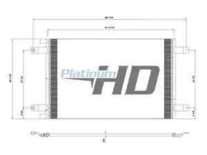 New Aftermarket 2009-2013 Peterbilt 386 A/C Condenser (Stock #802-12591)) Part Image