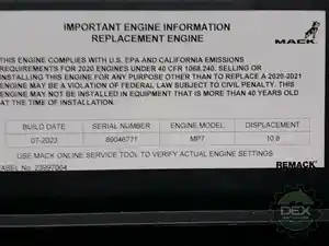 New MACK Engine Assy (Stock #85022816)) Part Image
