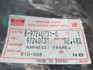 Used 2001 CHEVROLET Wiring Harness (Stock #73134)) Part Image