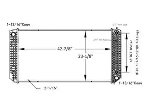 New 2003 GMC TopKick Radiator (Stock #12-070213)) Part Image