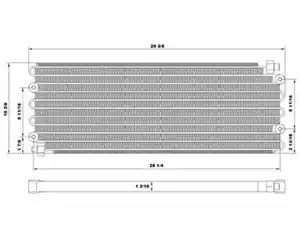 New 1989 Peterbilt 362 A/C Condenser (Stock #01-070035)) Part Image