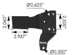 New 1994 Mack CH Model Hood Hinge (Stock #11-124002)) Part Image