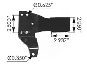 New 1996 Mack CH Model Hood Hinge (Stock #11-124003)) Part Image