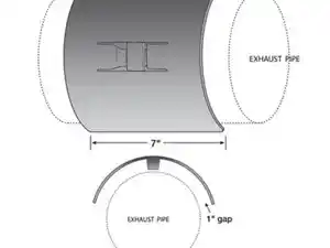 New 1996 Peterbilt 377 Muffler Shield (Stock #29-080805)) Part Image