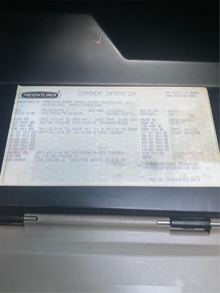 2009 Freightliner Cascadia 125 Truck for Parts for sale Derma