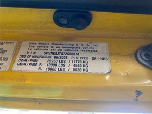 Salvage 2007 Hino 268 - J16848