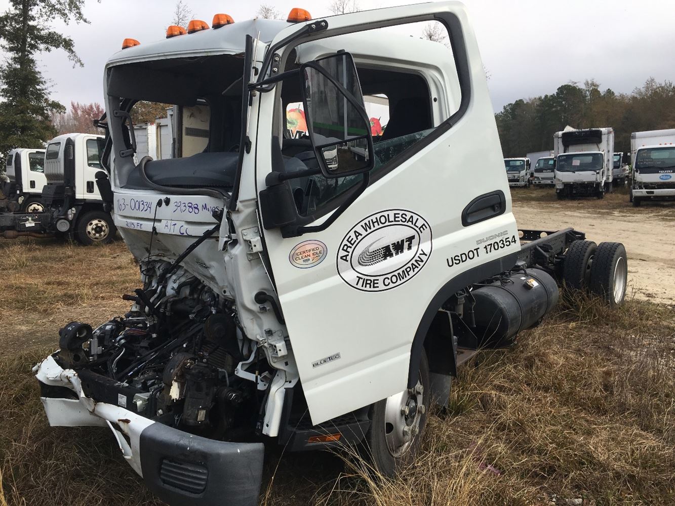Salvage 2015 Mitsubishi FEC72S Truck Delivery For Parts Wagener
