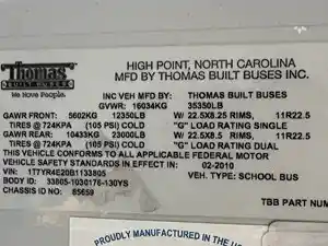 Salvage 2011 Thomas Built Saf-T-Liner HDX - 99805